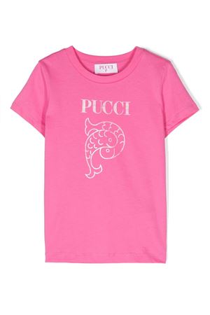 tshirt in cotone rosa EMILIO PUCCI KIDS | PU8A71Z008250Q